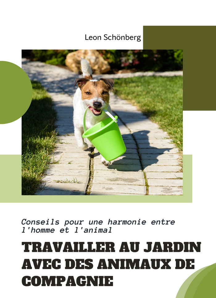 Travailler au jardin avec des animaux de compagnie