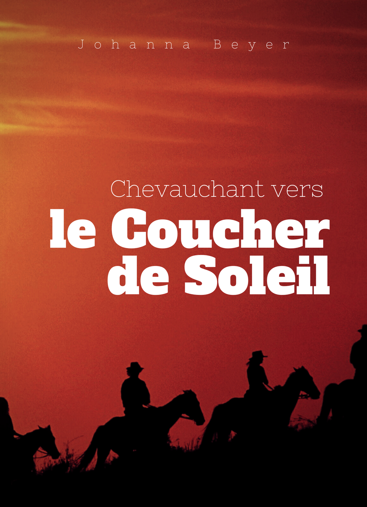 Chevauchant vers le Coucher de Soleil